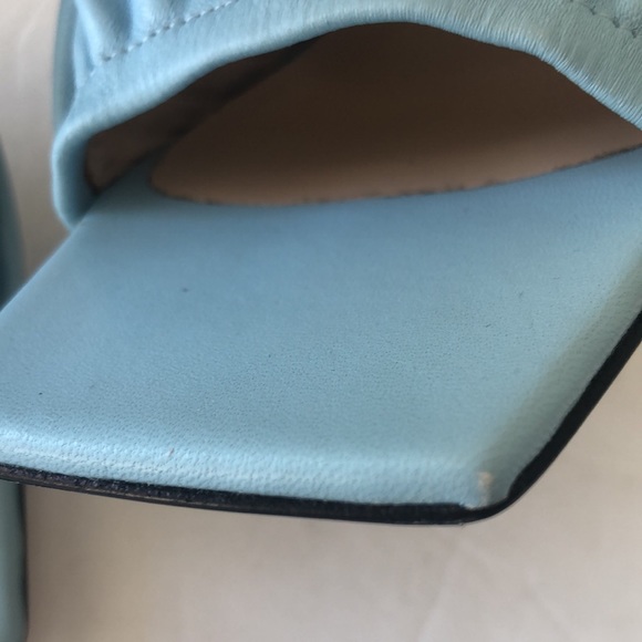 Wandler Ava Mule Lambskin Leather Sky Blue Shoes Heels Italy 38/ 8B - Picture 7 of 13